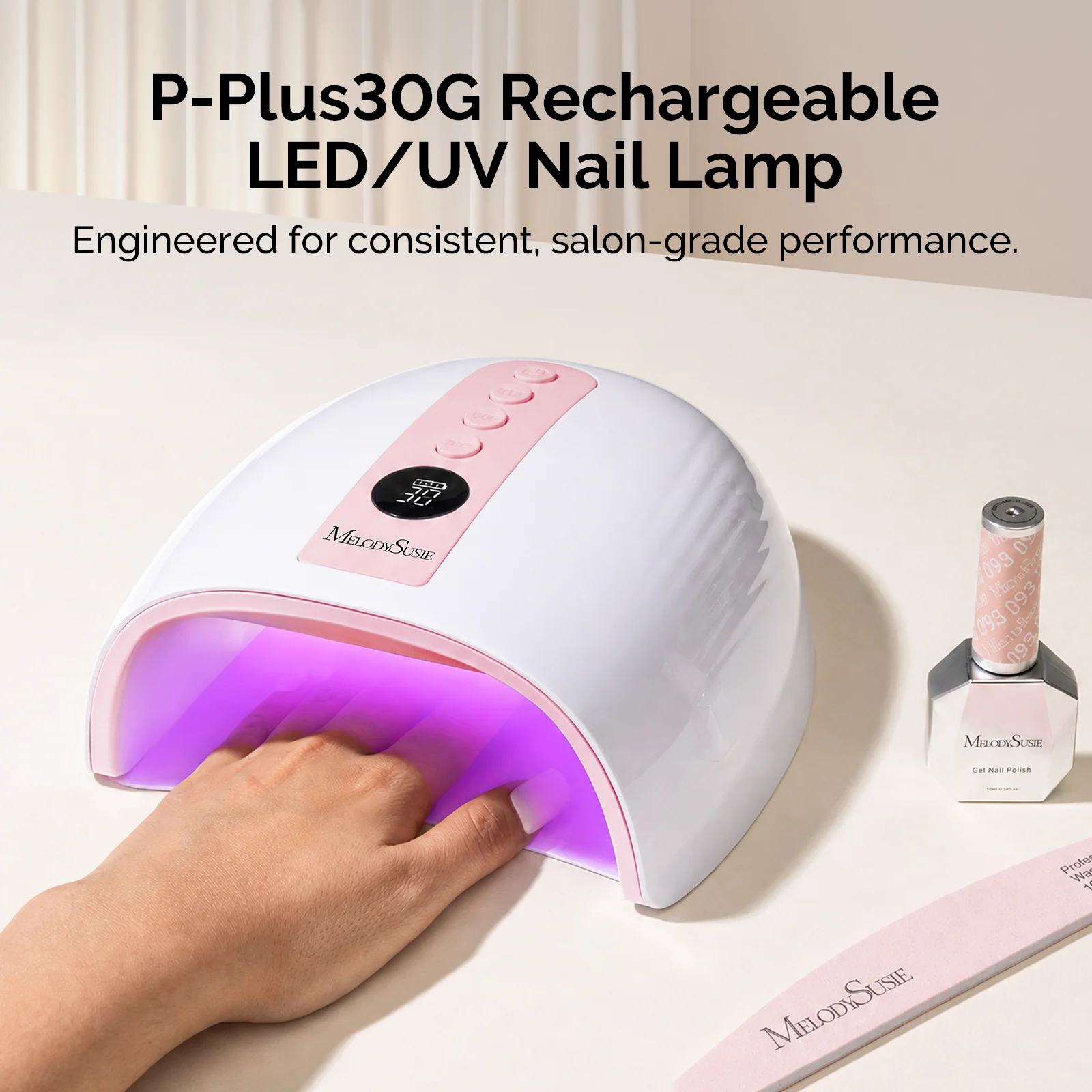MelodySusie SC300E Nail Drill & P-PLUS30G Nail Lamp Gift Box
