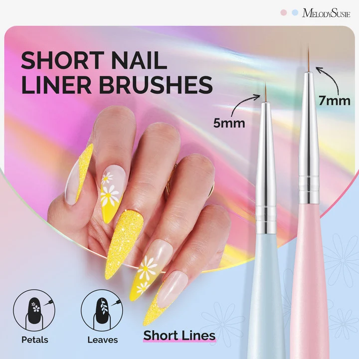 Nail Art Liner Brushes 5Pcs for Thin Lines - US Only
