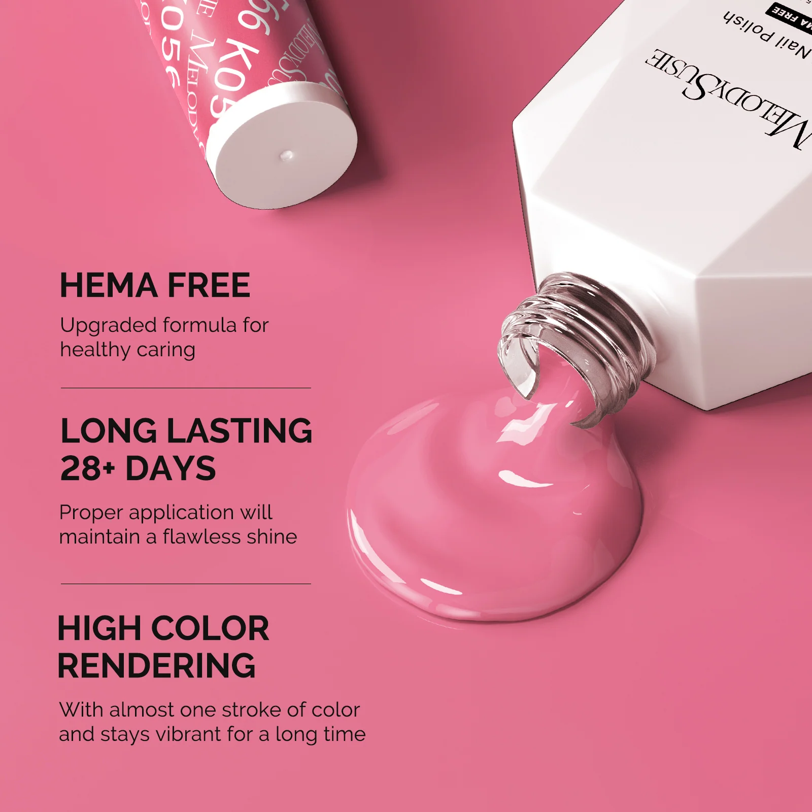HEMA-Free Gel Nail Polish 0.5 fl oz/15ml - K0566 Thick Rose Pink