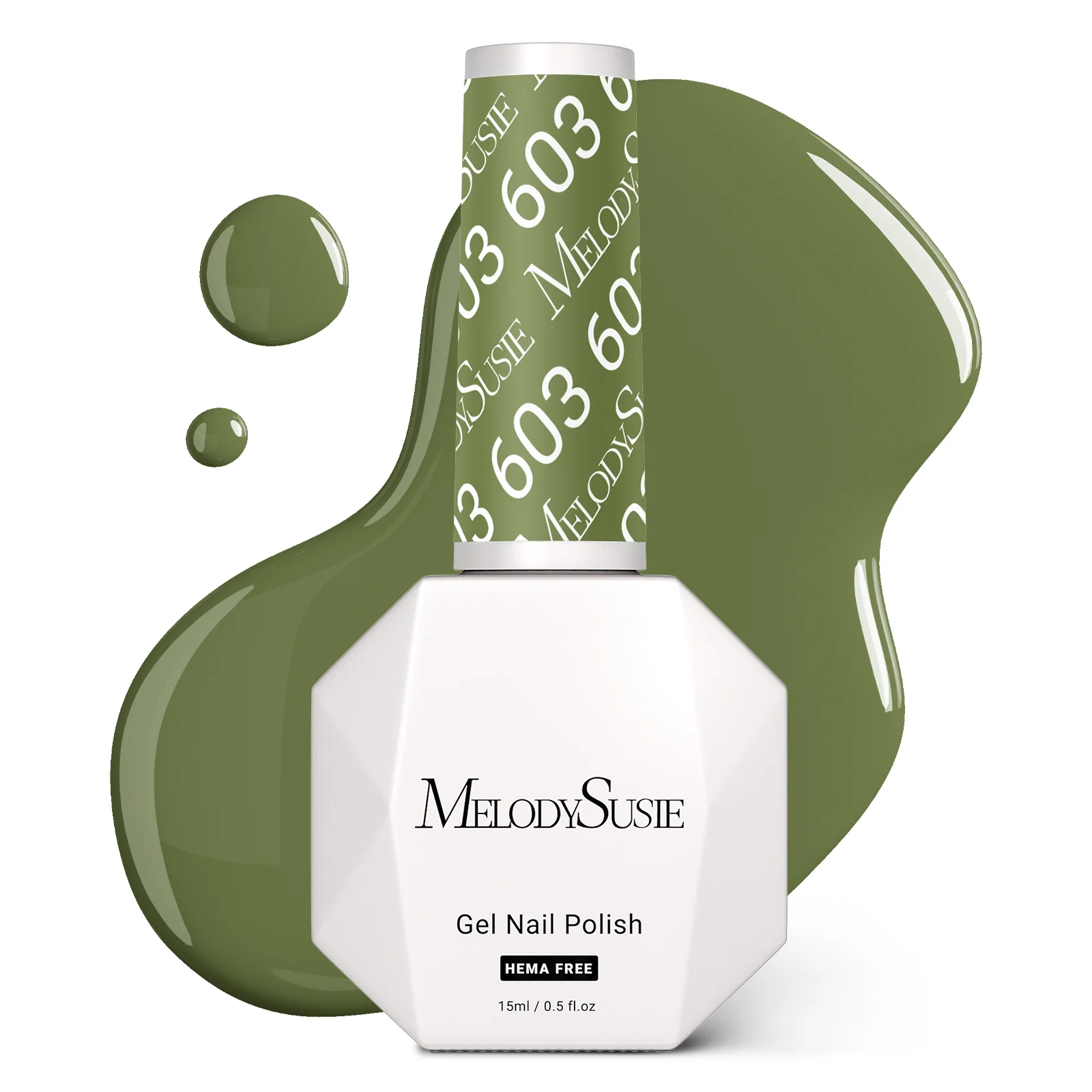 603 Olive Green HEMA-Free Gel Nail Polish 0.5 fl oz/15ml