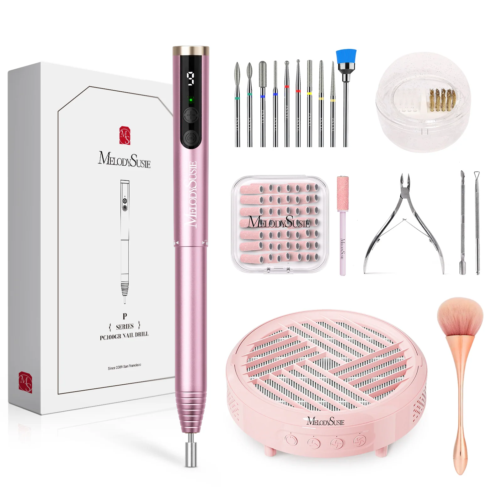 PocketNail PC100GR/PC100G Pen-Shaped Innovative Portable Rechargeable Nail Drill 20,000RPM