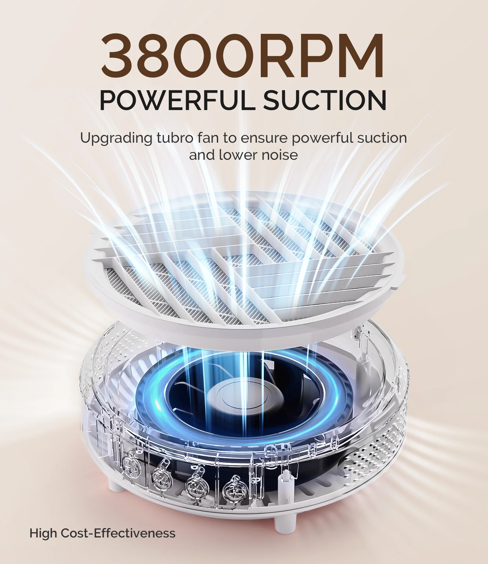 HPro 美甲吸尘器 - 白色