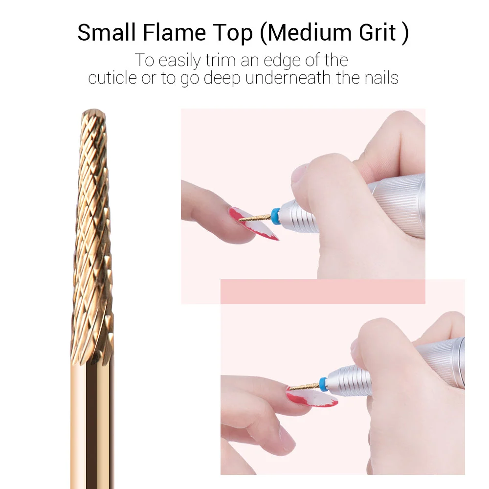 Gold Carbide Nail Drill Bits Set (7Pcs)