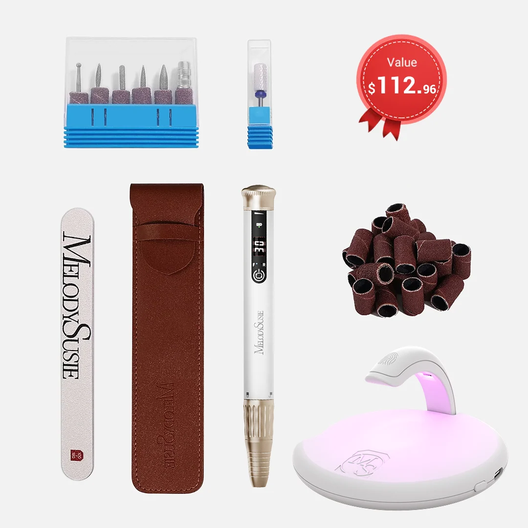 SP1(SM220E) Pen-Shaped Rechargeable Nail Drill 30,000RPM - Beginner Set