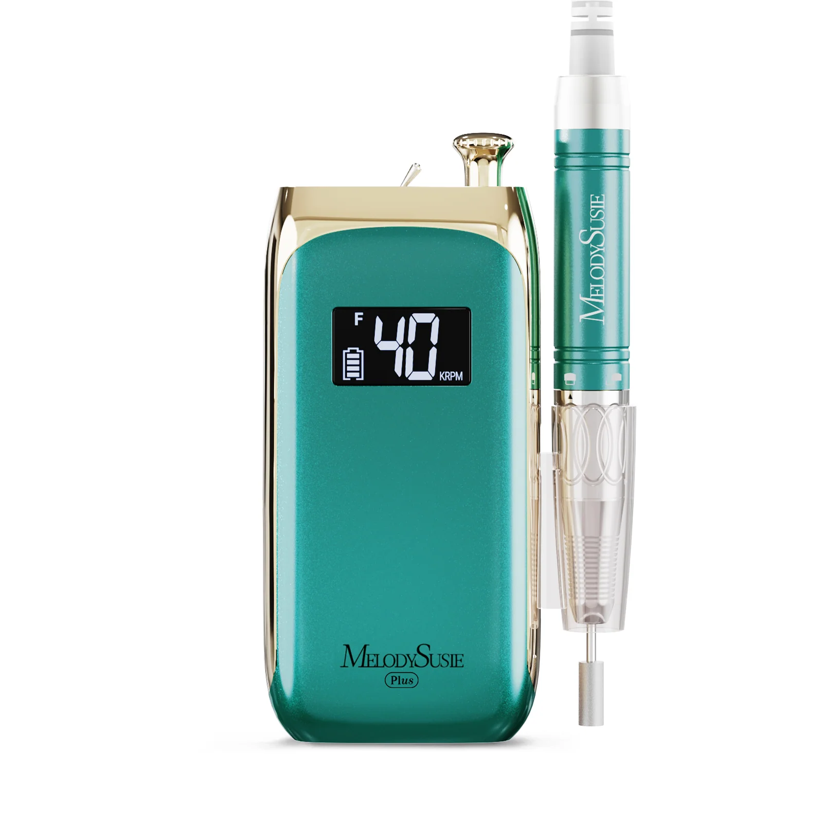 Jade Plus(MB450C) Clip-On Professional Vintage-Style Rechargeable Nail Drill 40,000RPM
