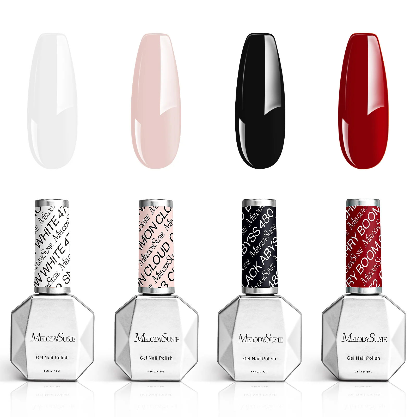 Daily Life 15ml TPO-Free Thick Gel Nail Polish Set, 4Pcs