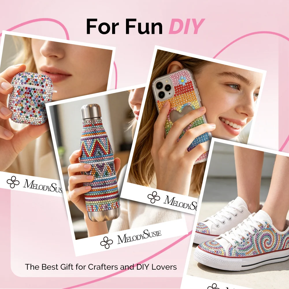 Nail Rhinestones Kit with Tweezers and Pick-Up Tools