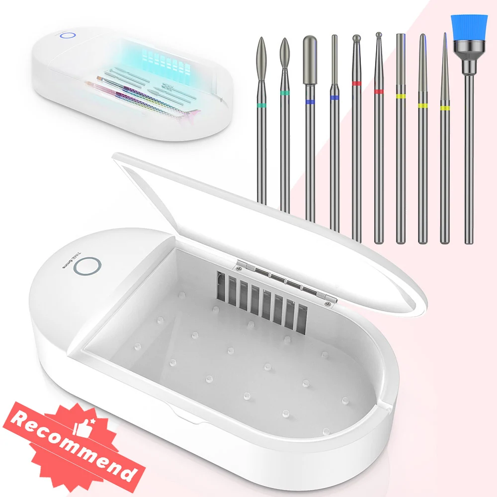 Sanitizer Box Diamond Cuticle Bits Set
