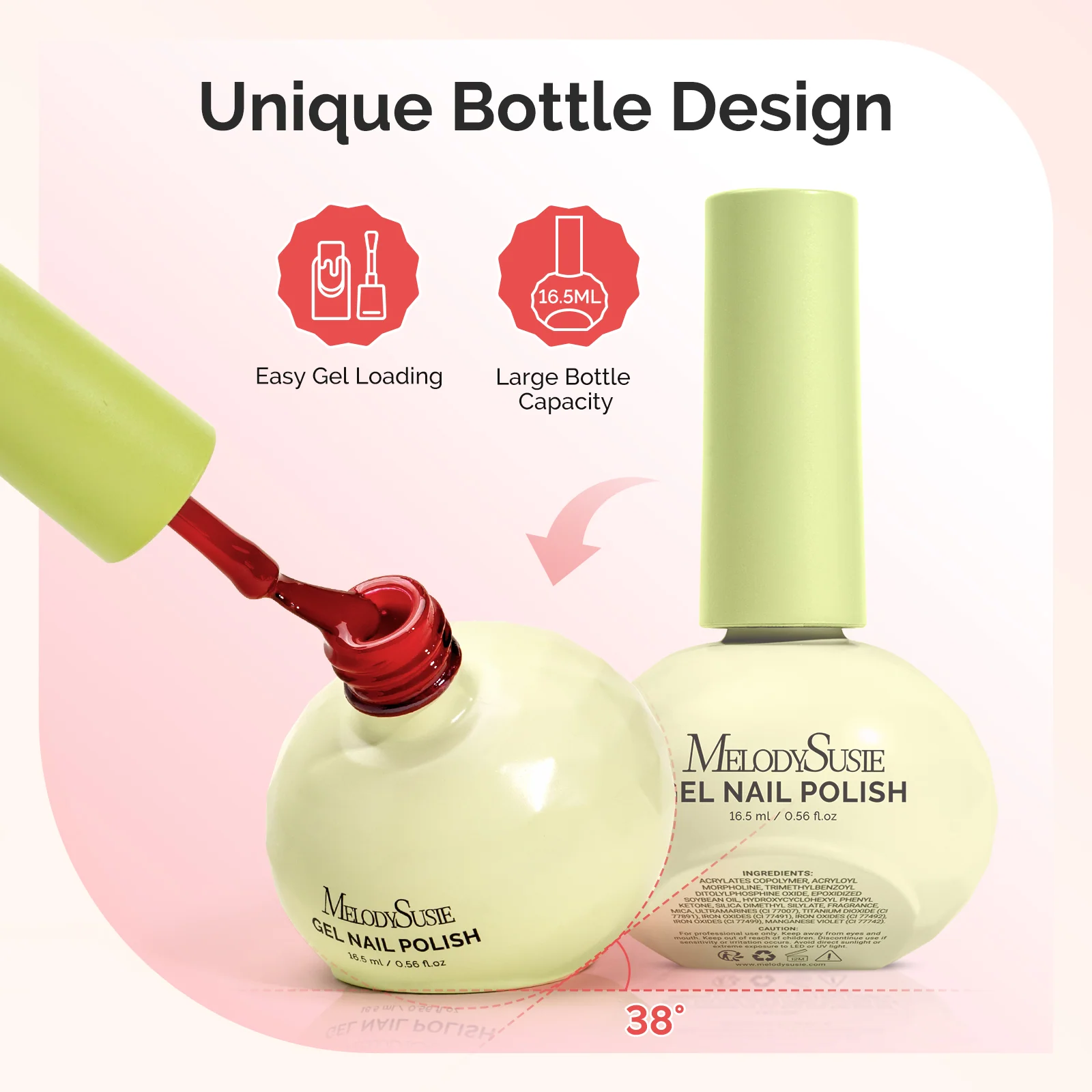 Melodysusie Crimberry Spark 6Pcs Scented Plant-Based Gel Polish Gift Set 16.5ml