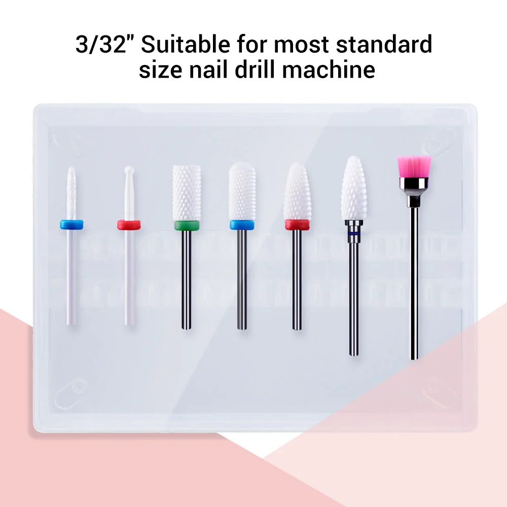 Ceramic Nail Drill Bits Set (7pcs)