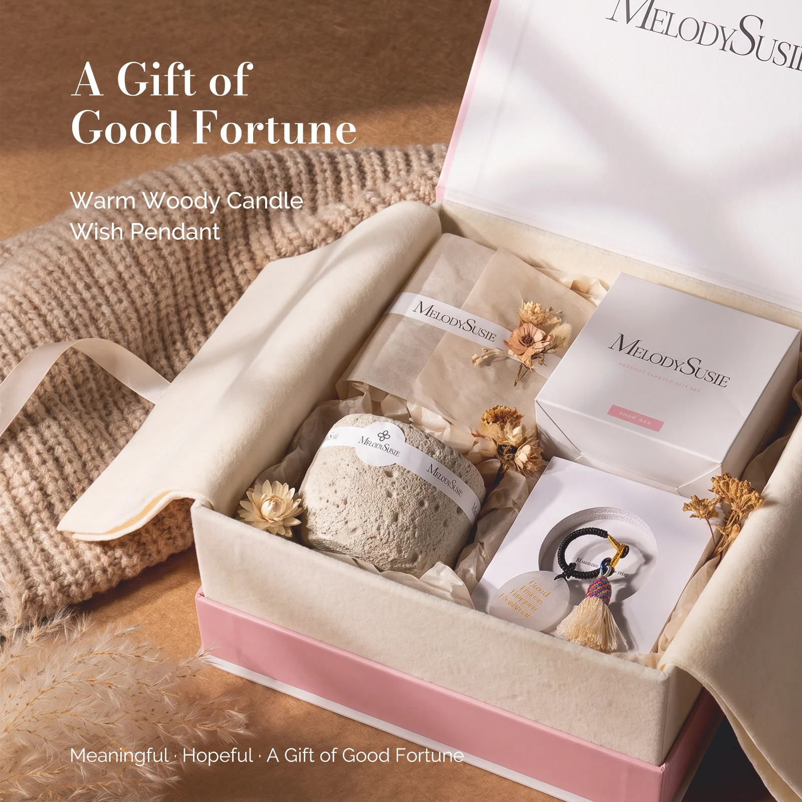 New Scented Candle Gift Set with Crystal Ornament