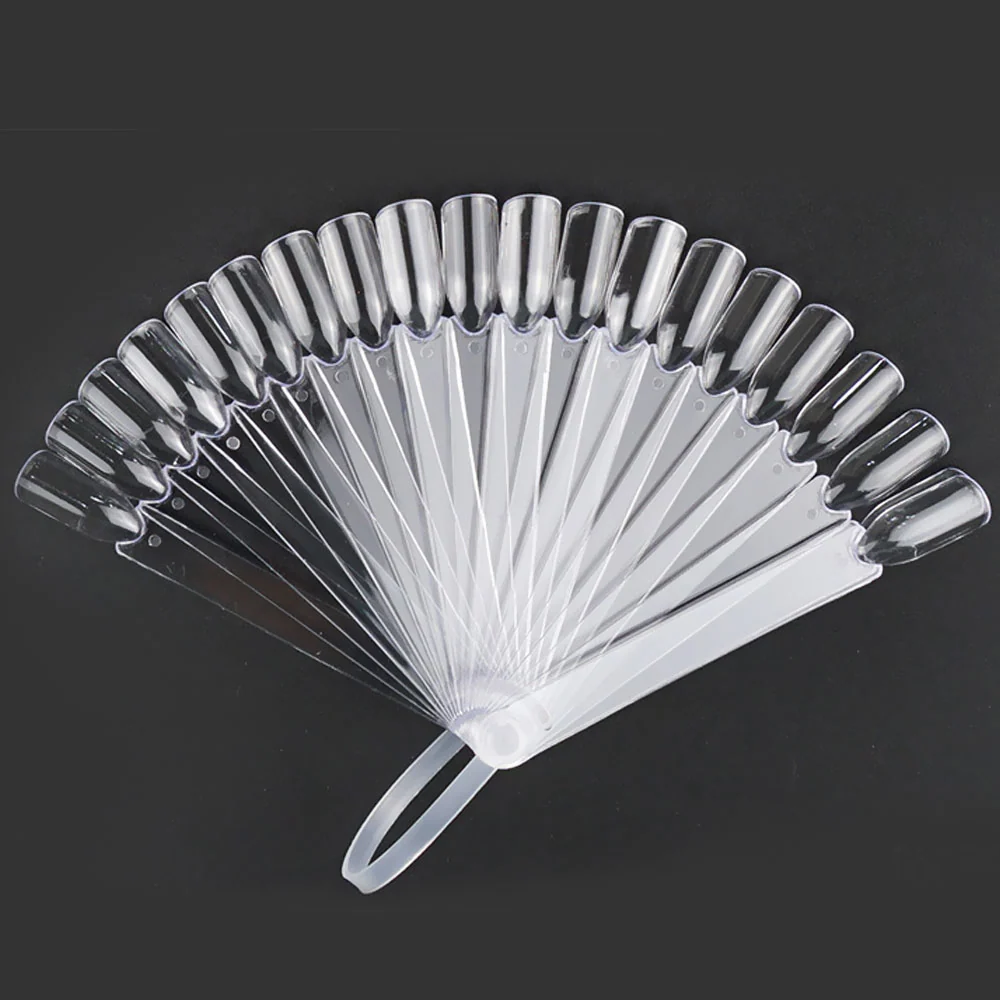 48 Pcs Transparent Acrylic Nail Display Sticks for Polish Swatches