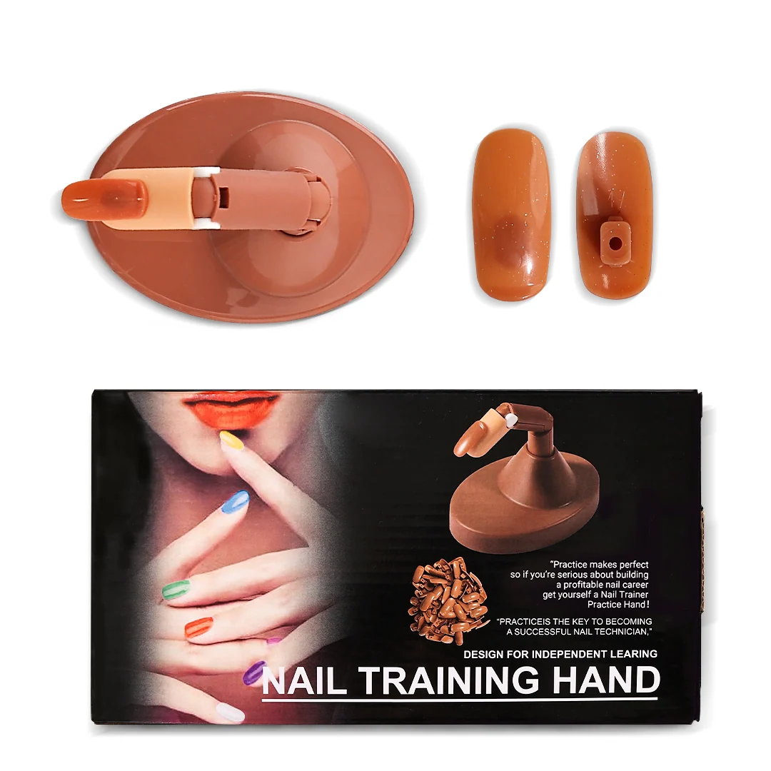 Nail Practice Fingers with Base Stand and 100 Nail Tips