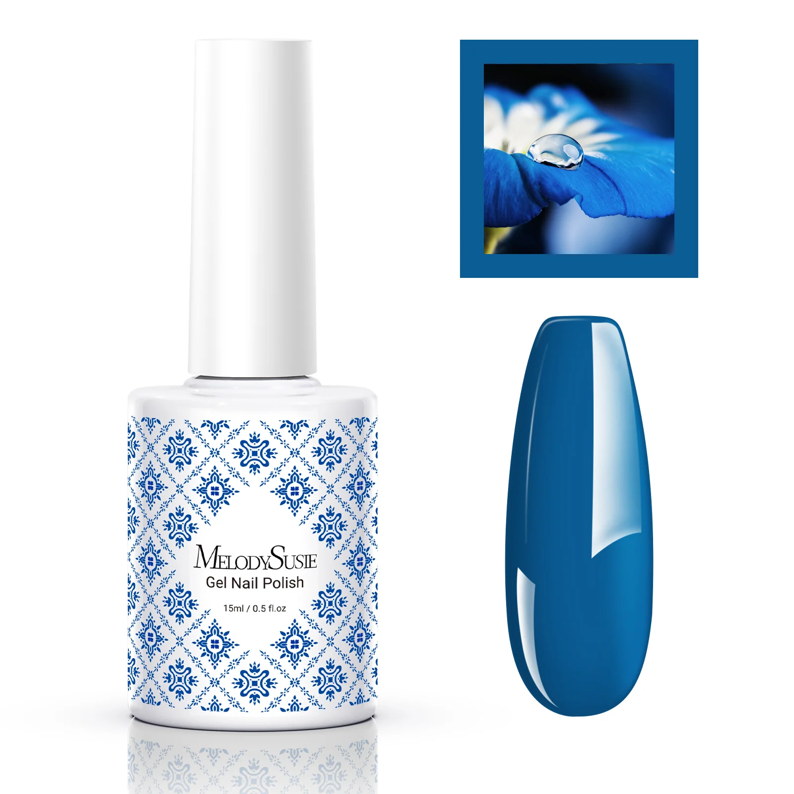 Fleurwee 无 HEMA、无 HPMA、无 TPO 植物基凝胶指甲油 0.5 fl oz/15ml - P17 Light Indigo