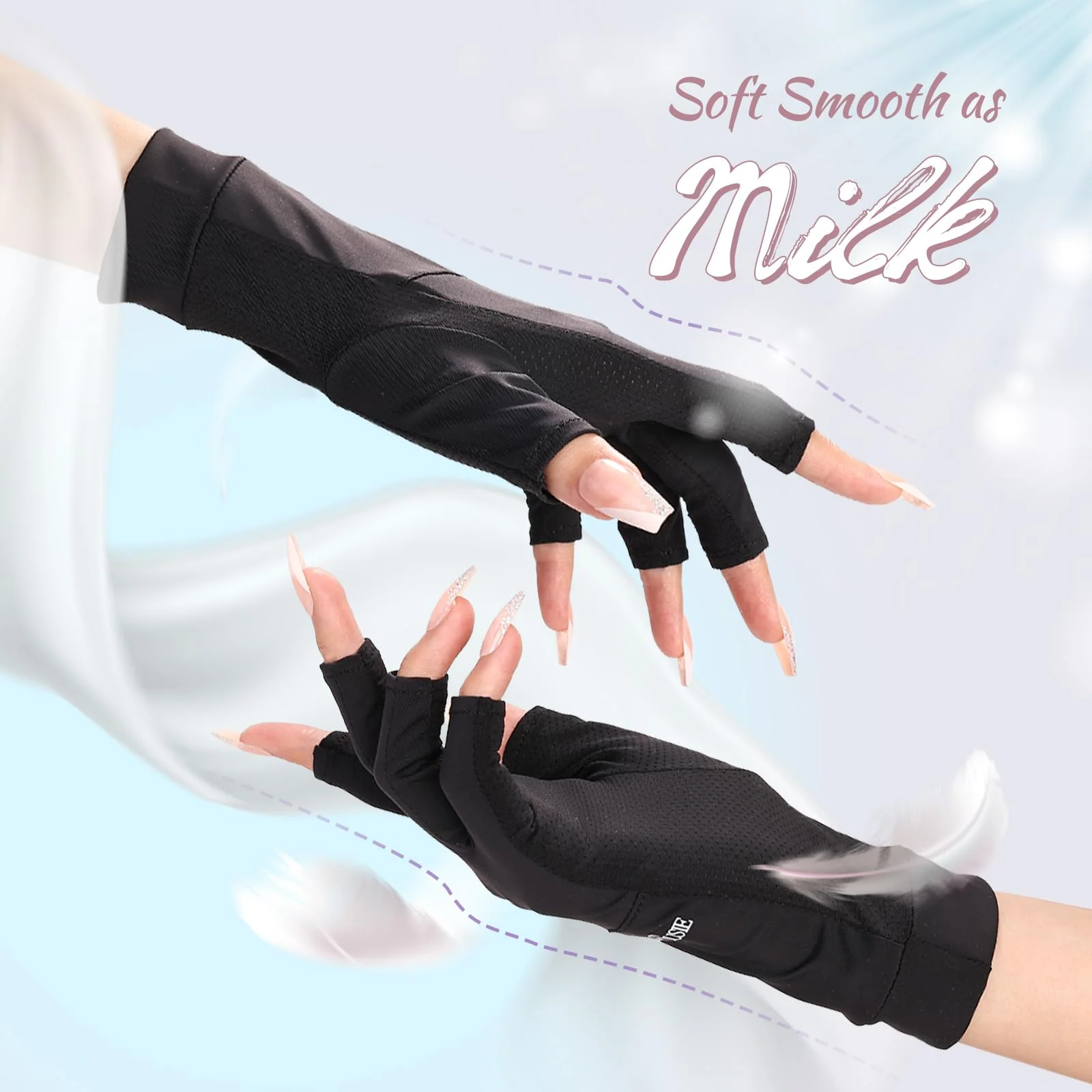Premium UV Shield Manicure Gloves for Nail Care and Outdoor Sun