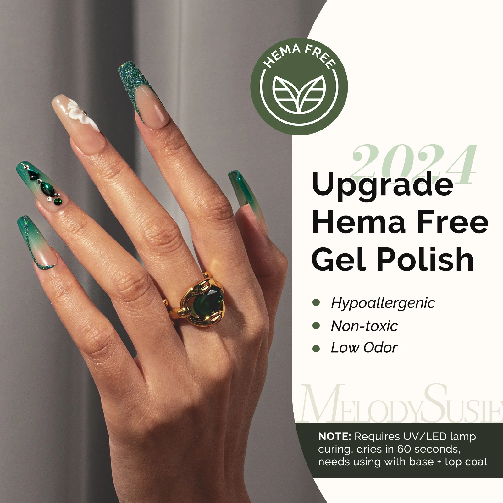 348 Green HEMA-Free Gel Nail Polish 0.5 fl oz 15ml