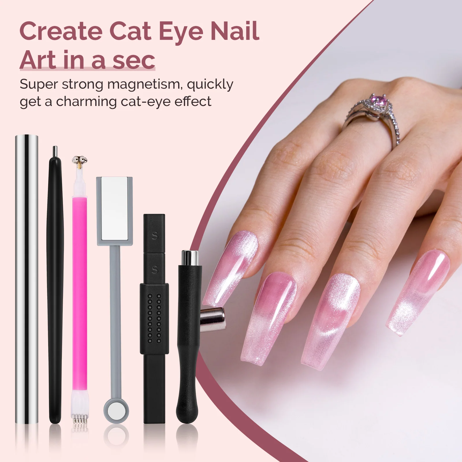 Cat Eye Gel Nail Polish Magnet Set 11 Pieces for Nail Art