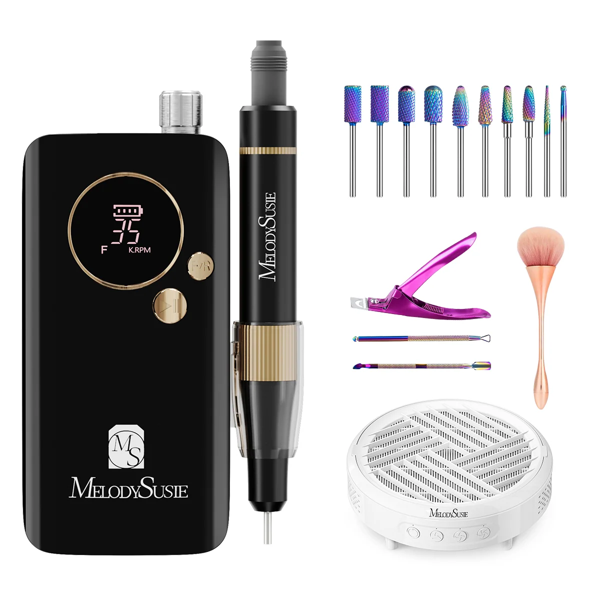 SM200F Clip-On Advanced Rechargeable Nail Drill 35,000RPM Set