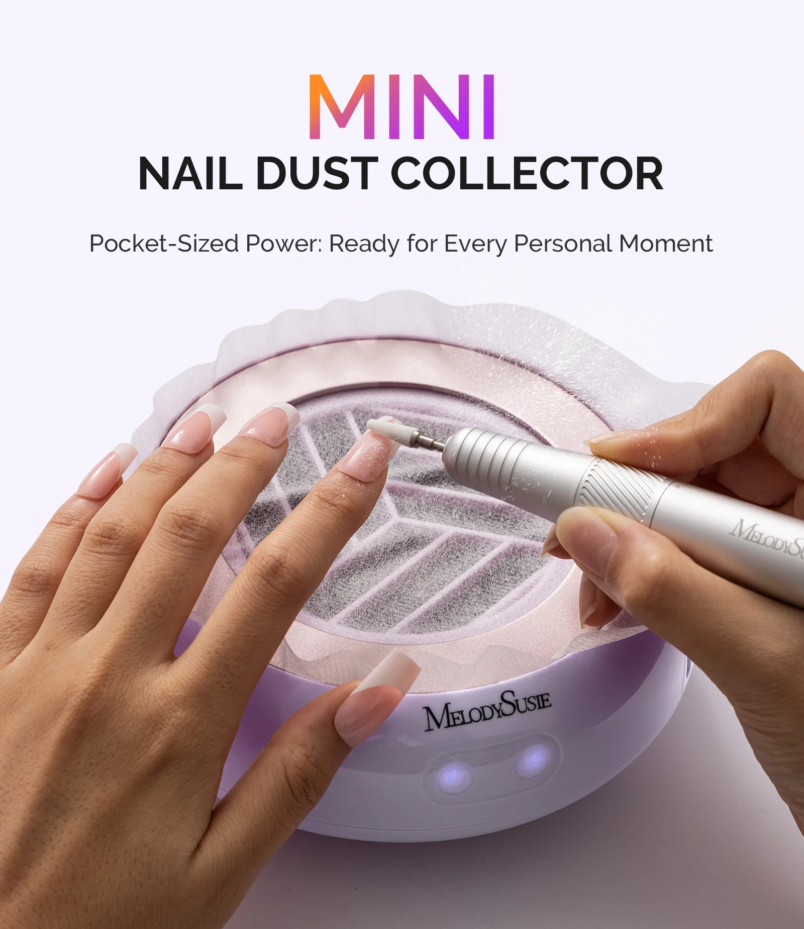 PocketNail Manicure Full Set with Drill, 2-in-1 Lamp and Arm Rest