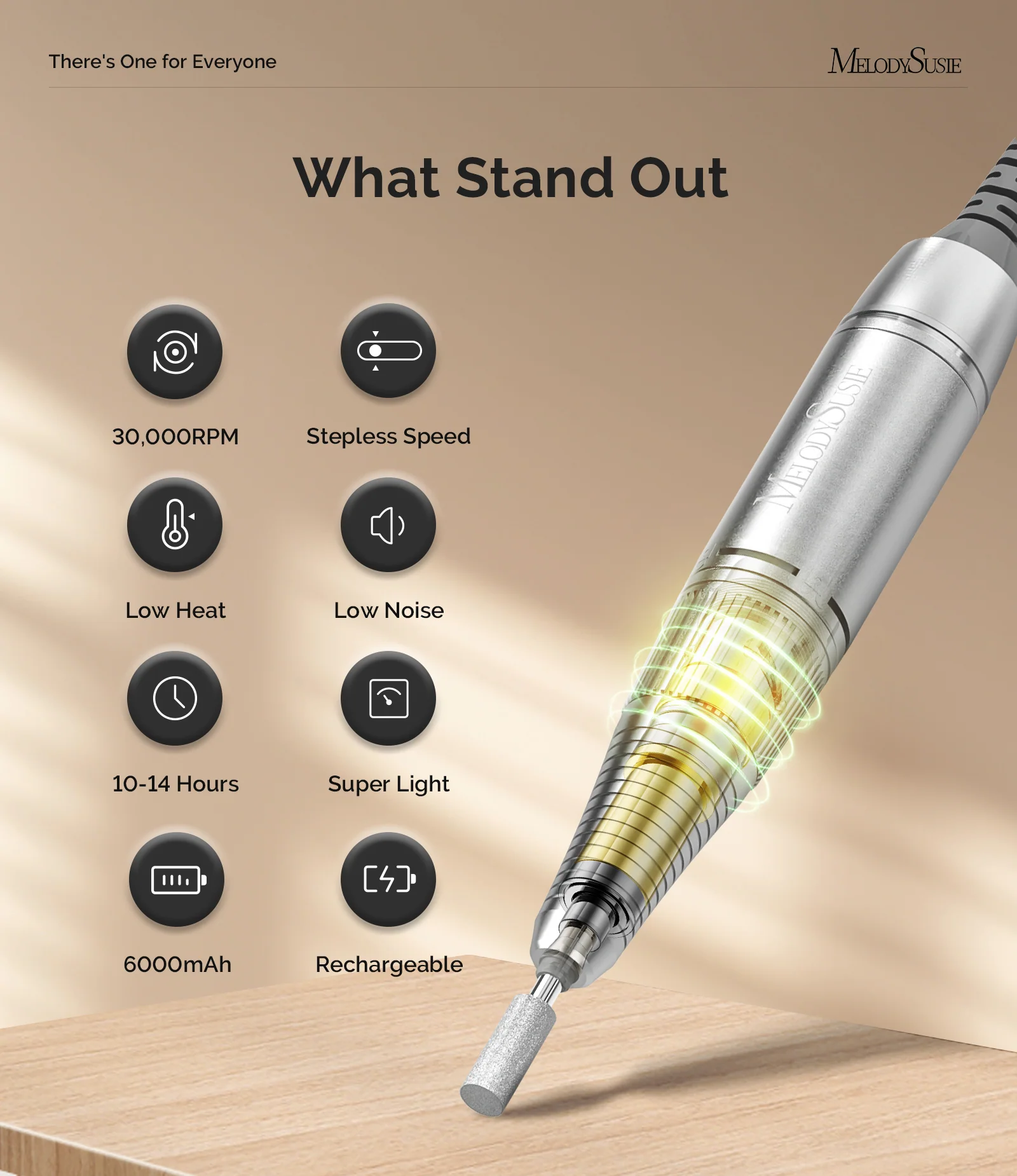 Scamander(SC320H) Rechargeable Nail Drill 30,000RPM