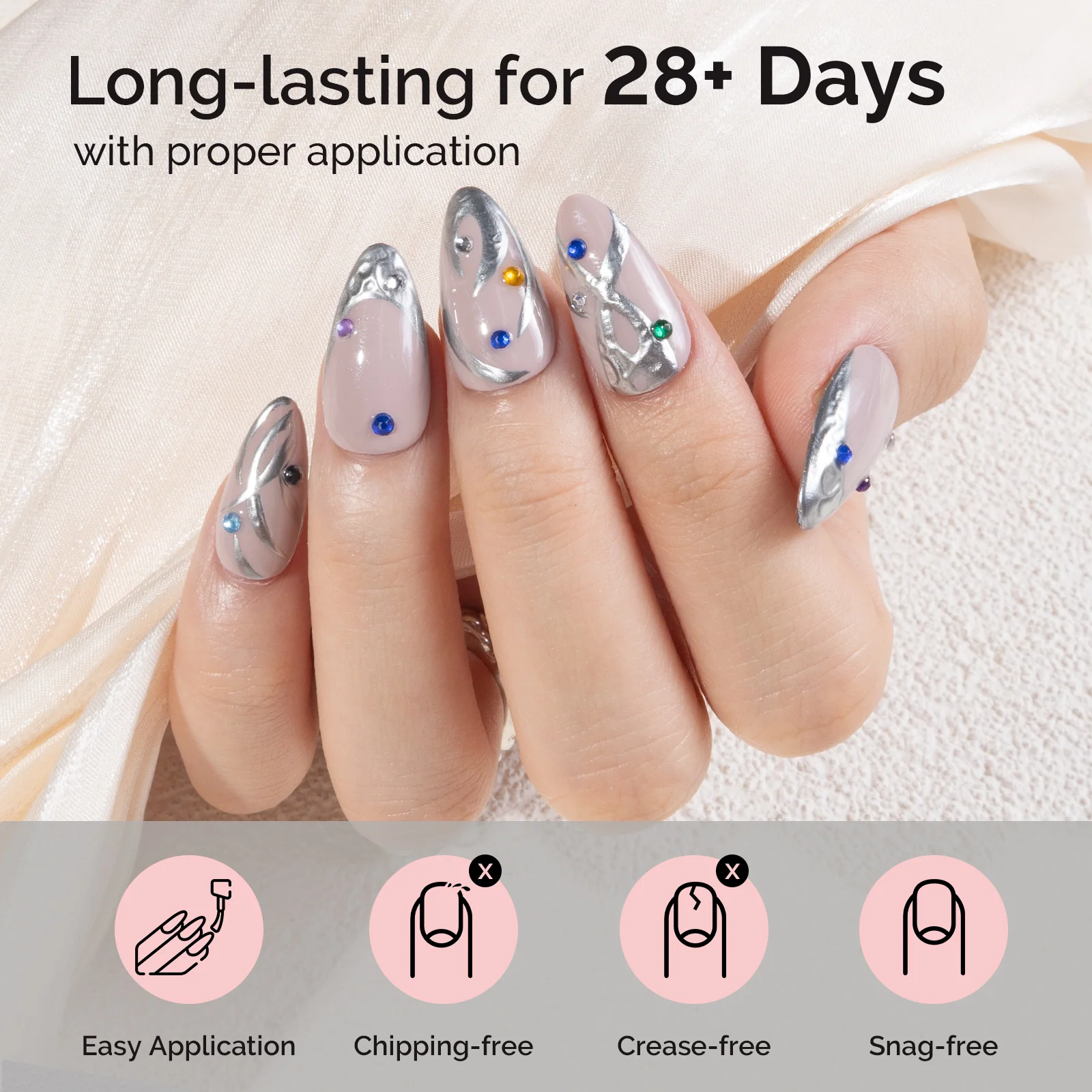 Half Matte Pre-Shaped Acrylic Nail Extension Tips in 12 Sizes