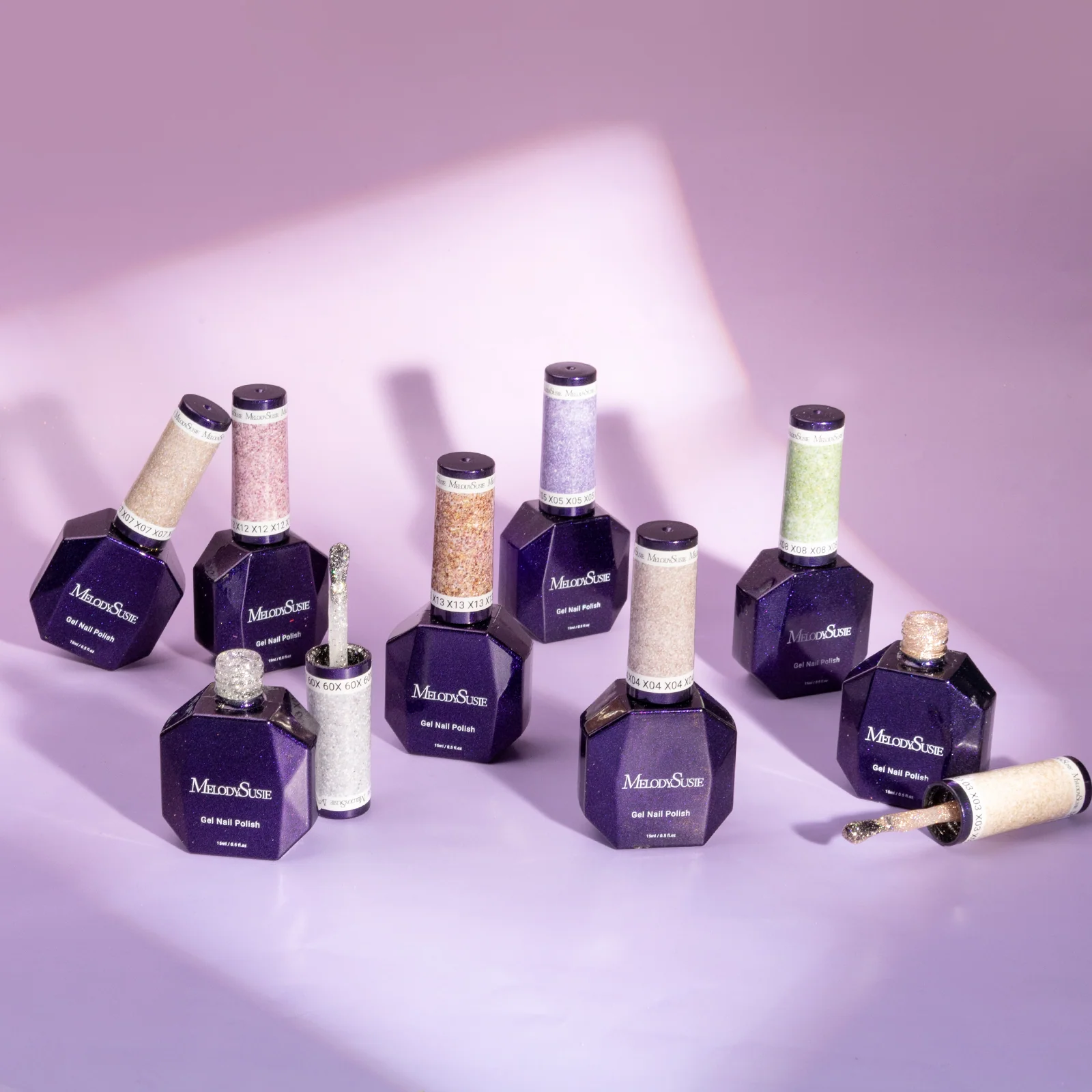 Custom Galaliver Glitter Gel Nail Polish Collection Bundle