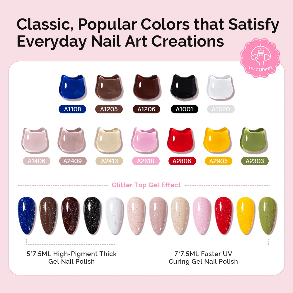 Melodysusie Gel Nail Polish Kit with UV Light for Beginners