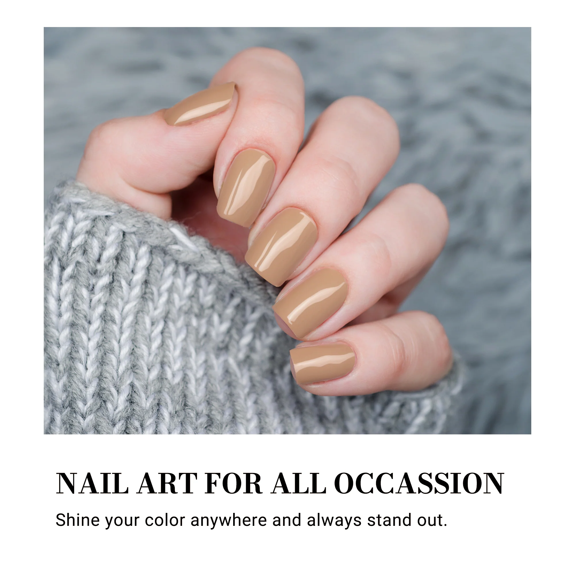 377 Caramel Brown TPO-Free Thick Gel Nail Polish 15ml