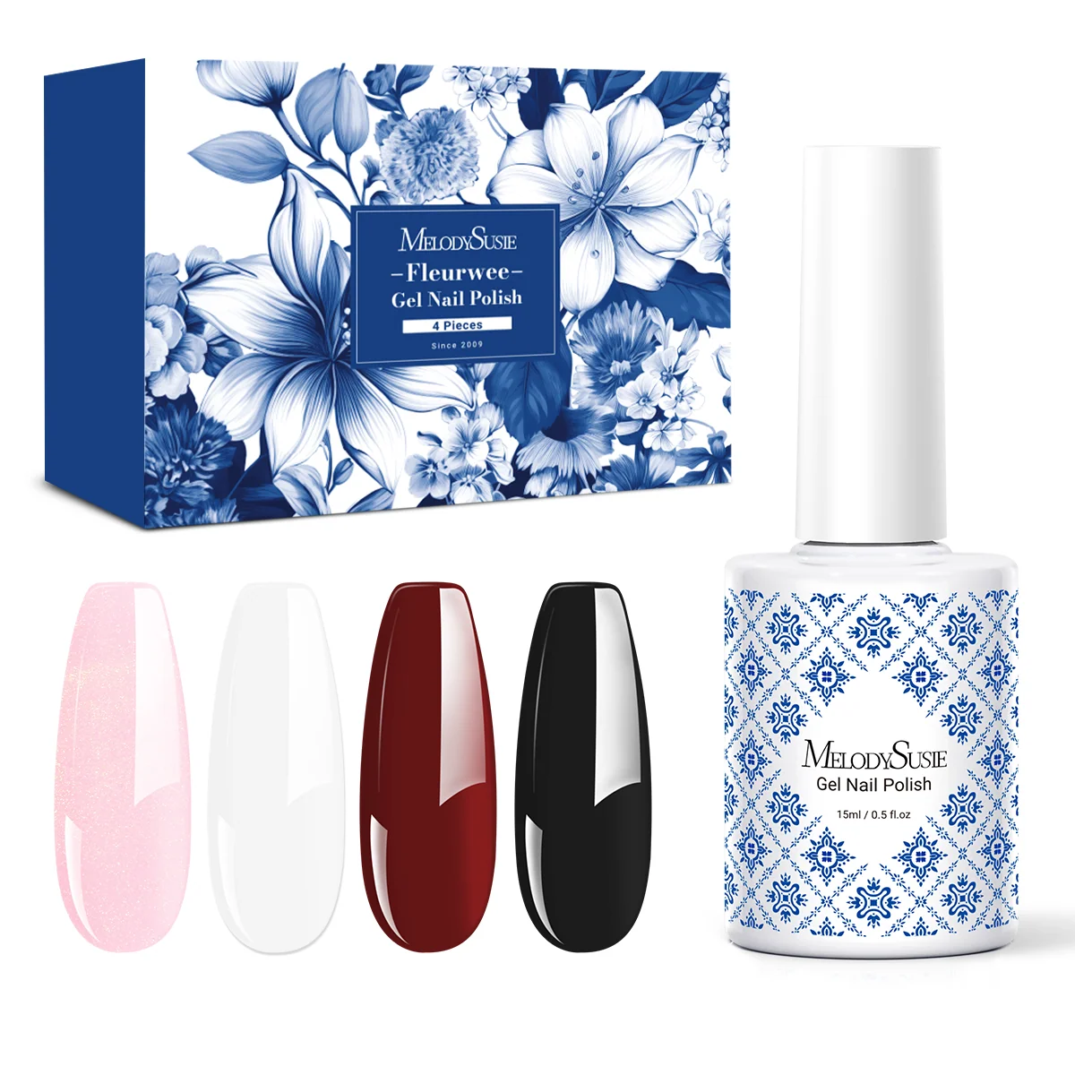 Fleurwee HEMA-Free & HPMA-Free & TPO-Free Plant-based Gel Nail Polish Set (0.5 fl oz/15ml) - Daily Life