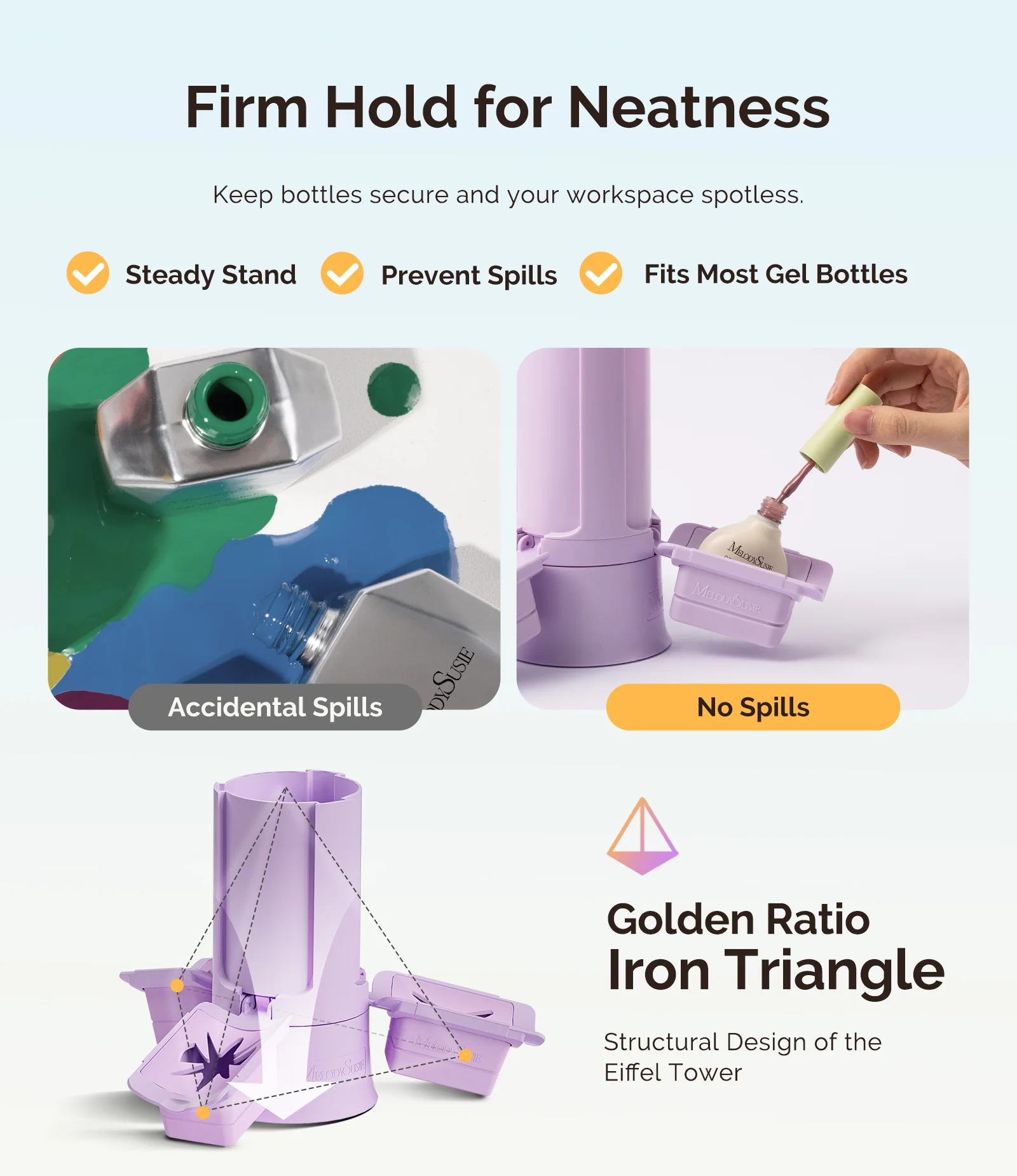 GelCarousel Rotatable Nail Art DIY Station in Purple