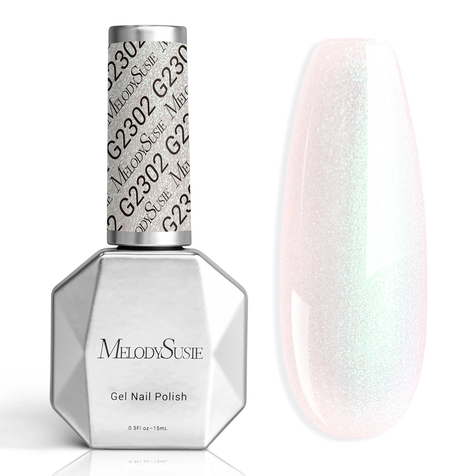 G2302 Jelly White Aurora Shimmer - 无TPO厚款凝胶指甲油(15ml)
