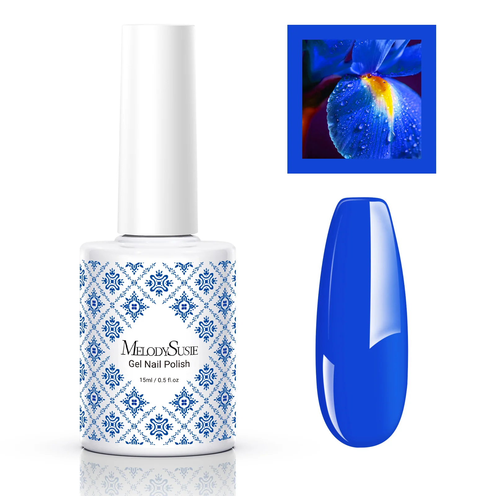 Fleurwee 无 HEMA、无 HPMA、无 TPO 植物基凝胶指甲油 0.5 fl oz/15ml - P40 Iris Royal Blue