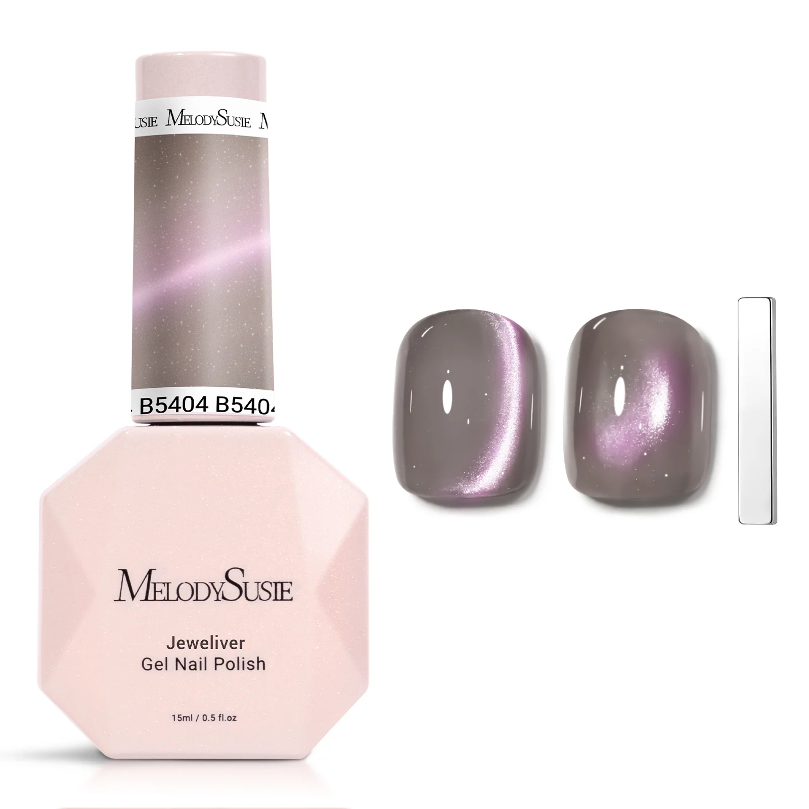 Jeweliver 猫眼甲油胶 0.5 fl oz/15ml - Nude Glitter B5404
