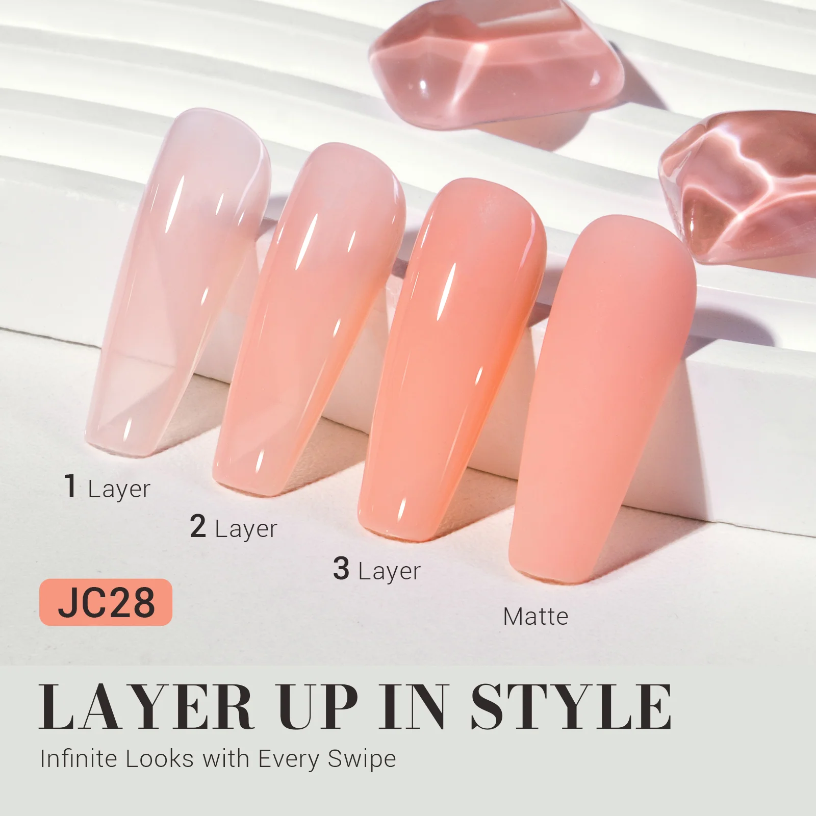 Jeweliver Jelly TPO-Free Gel Nail Polish 0.5 fl oz/15ml - Nude Orange JC28