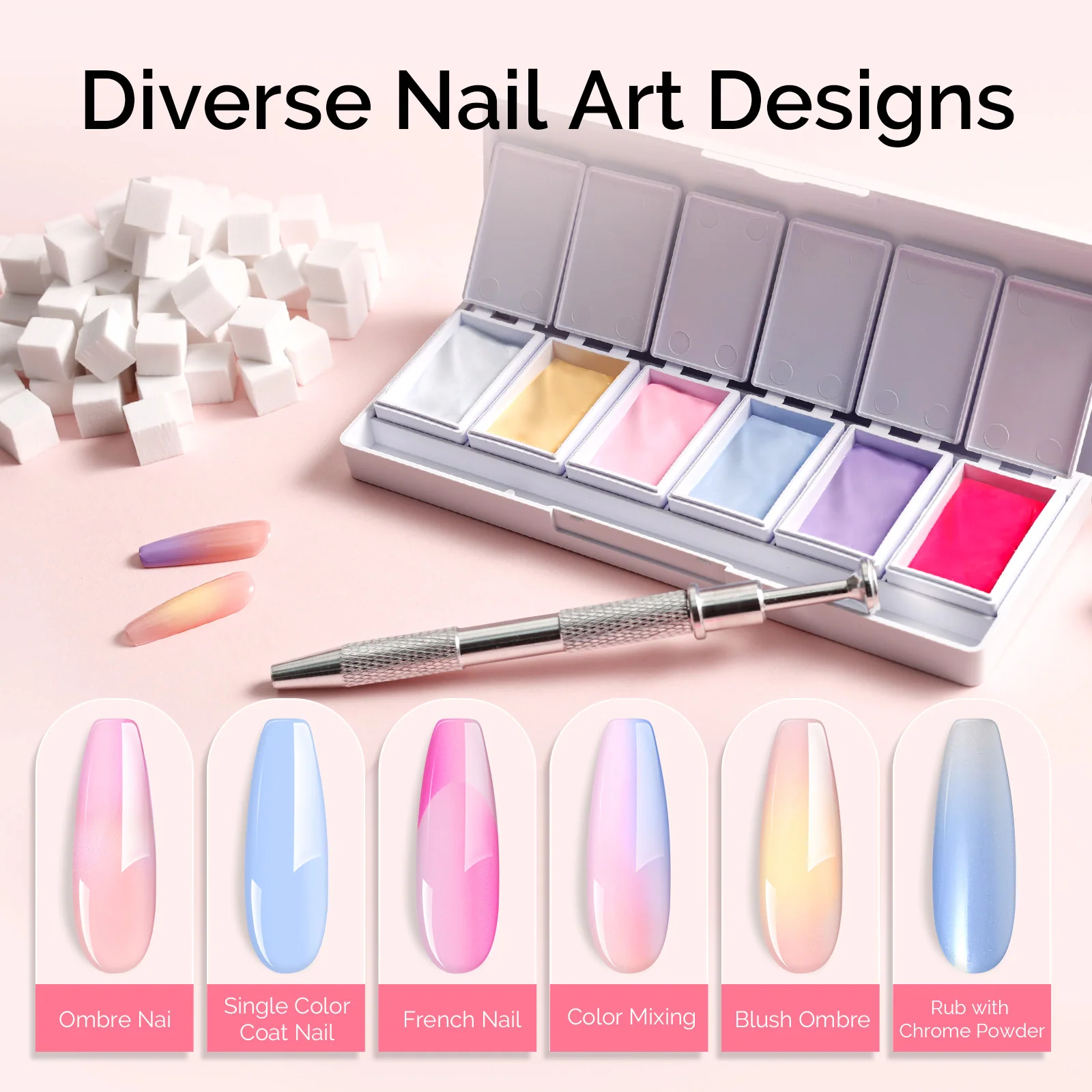 Nail Art Student Training Kit 2 with Gel Essentials and Liner Brushes