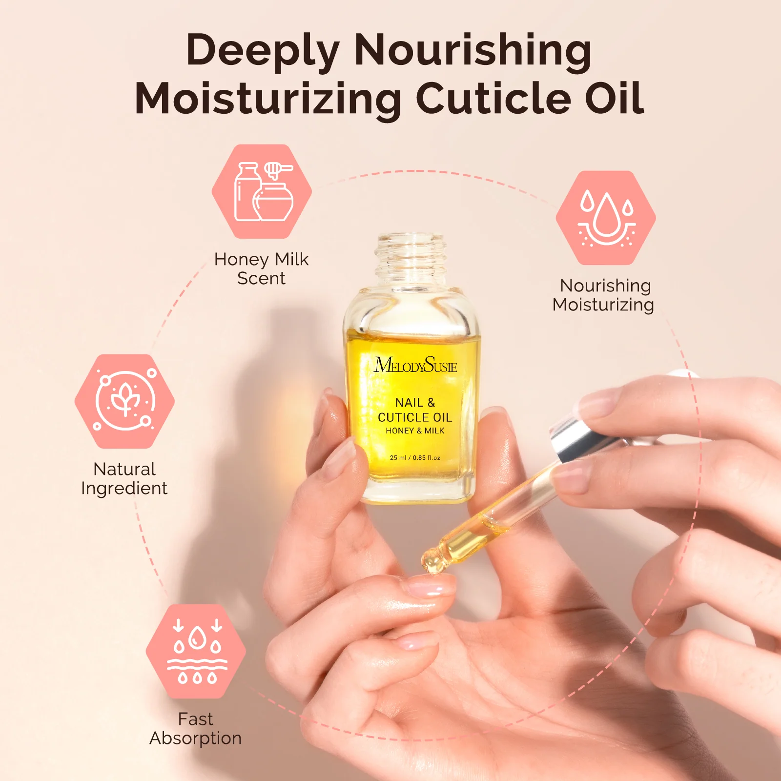 Melodysusie 14Pcs 美甲护理套装 含指甲锉与蜂蜜牛奶油