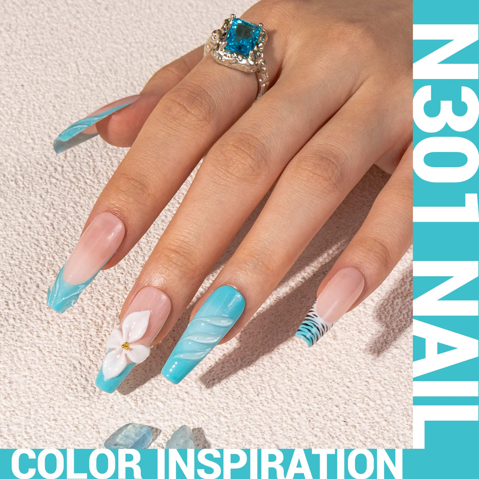 N301 Surf Blue 无 TPO 加厚甲油胶 15ml