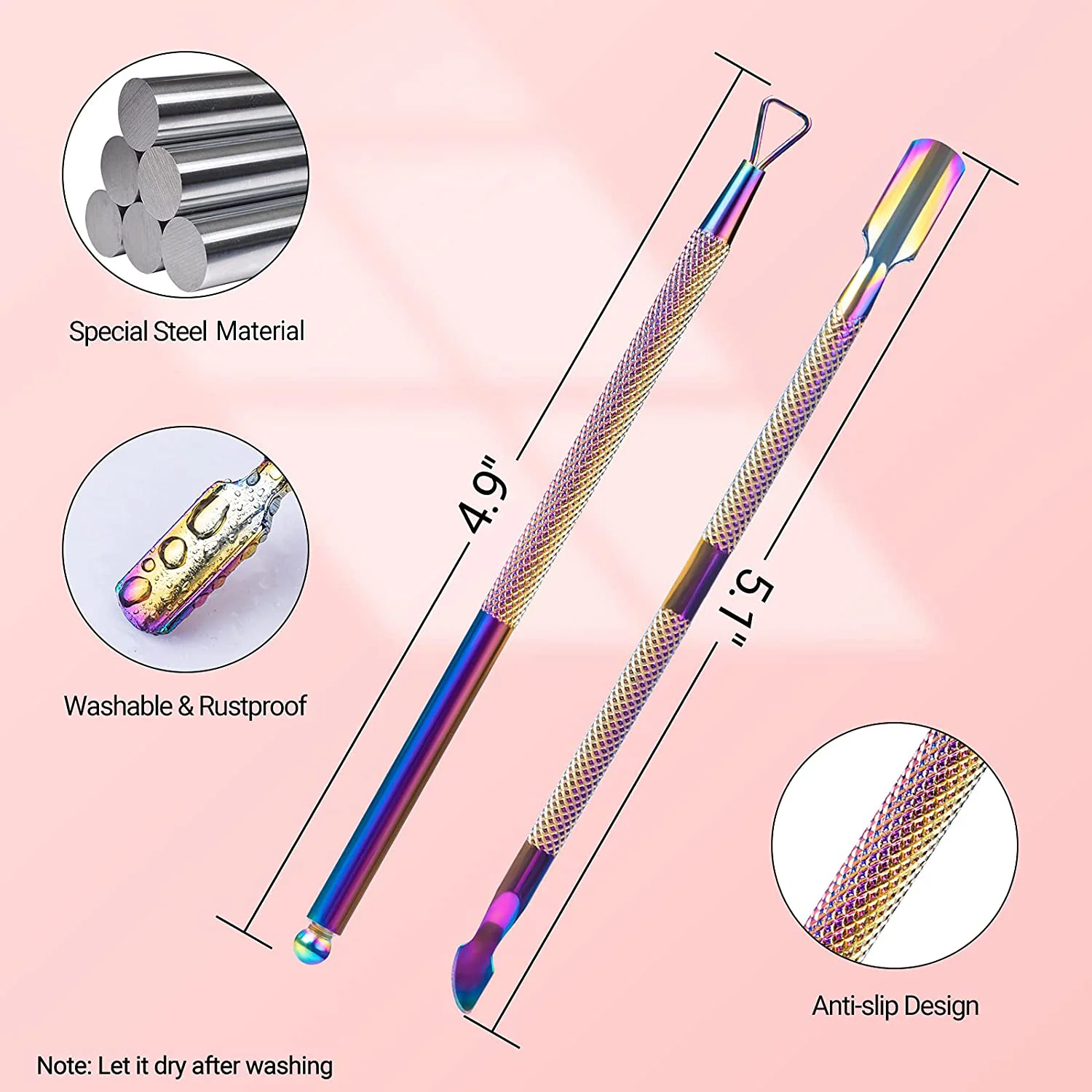 Acrylic Nail Clipper 3 in 3-in-1 Kit for Gel Polish and Cuticles