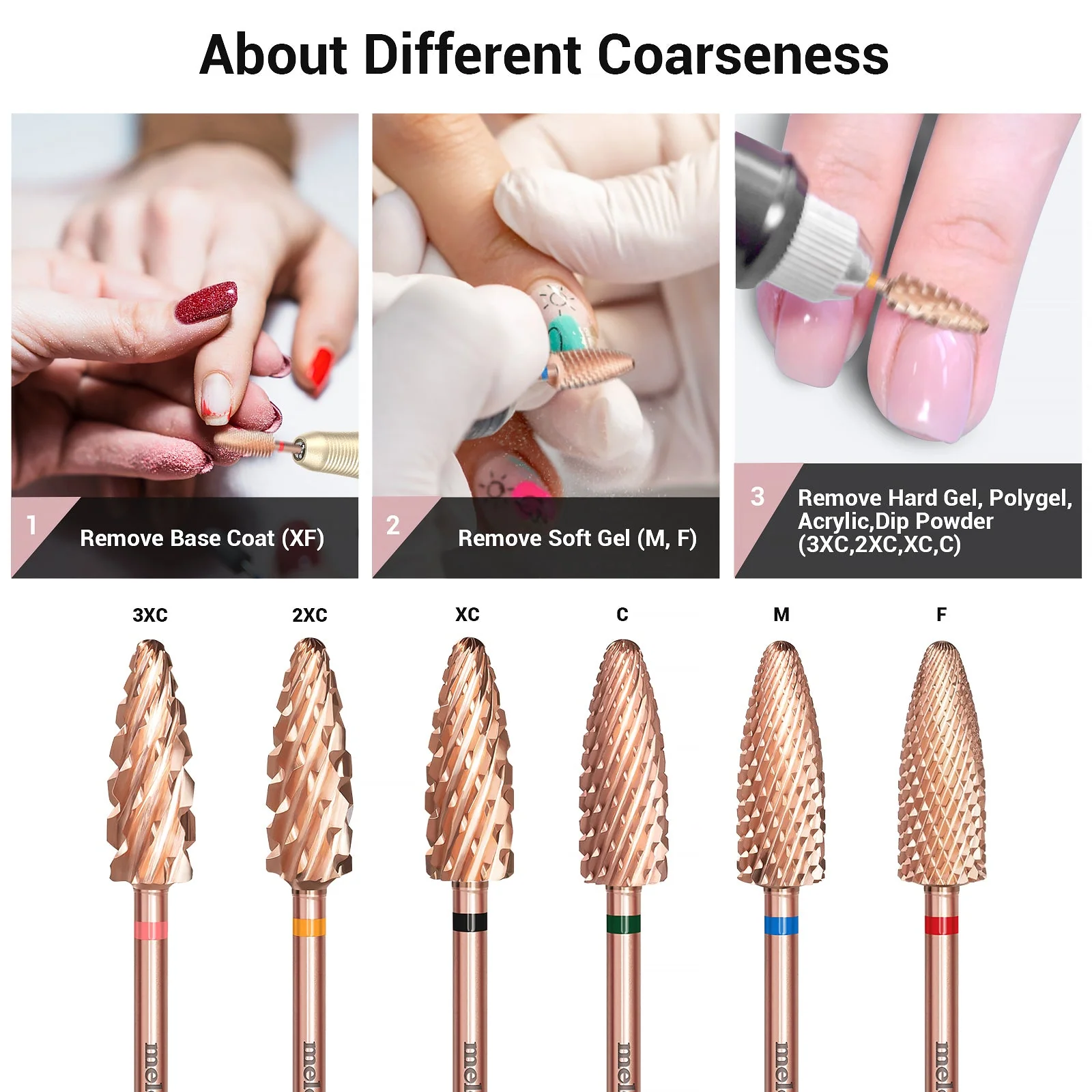 Long Flame Tungsten Carbide Nail Drill Bits