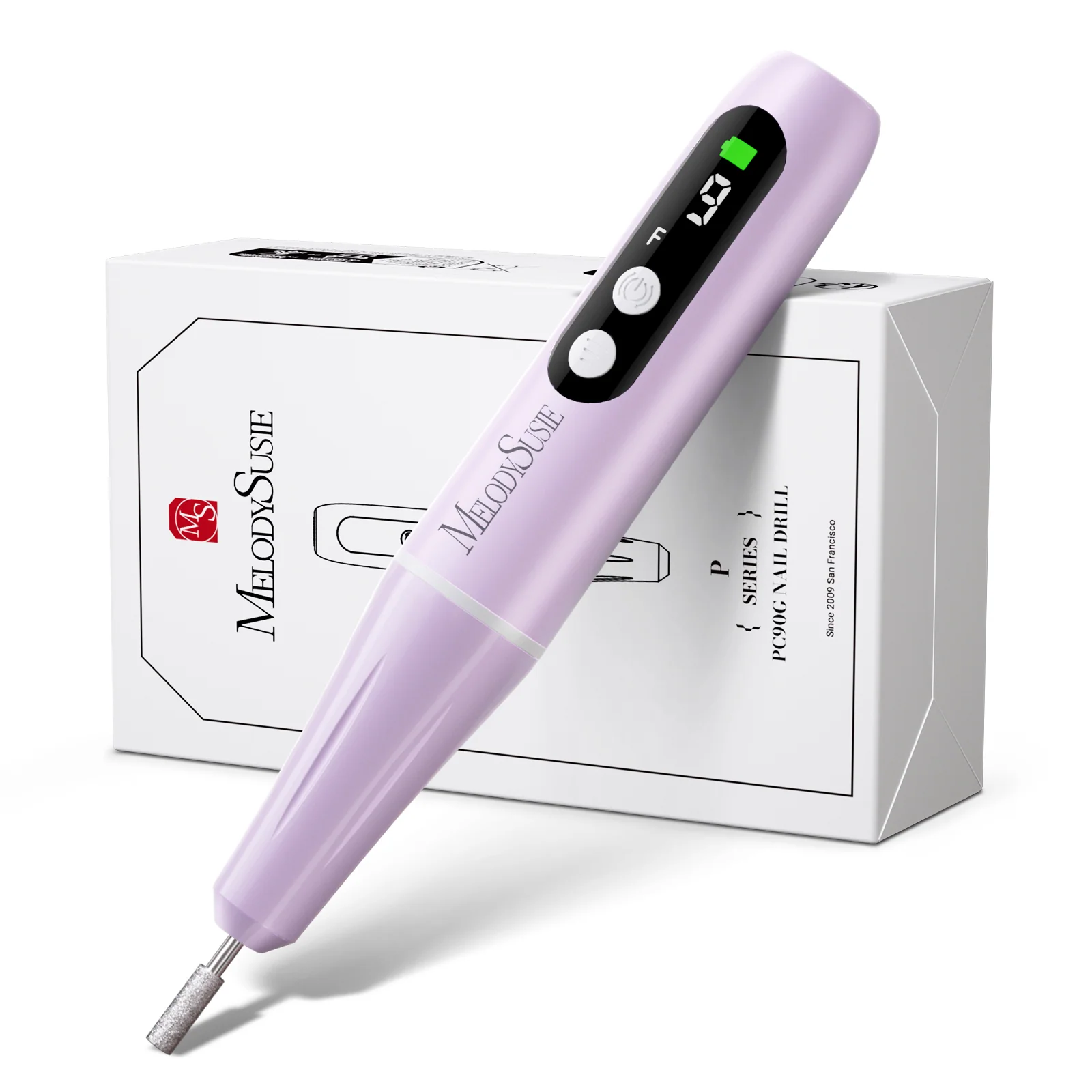 PC90G Pen-Style Cordless Nail Drill 20,000RPM RPM, Purple