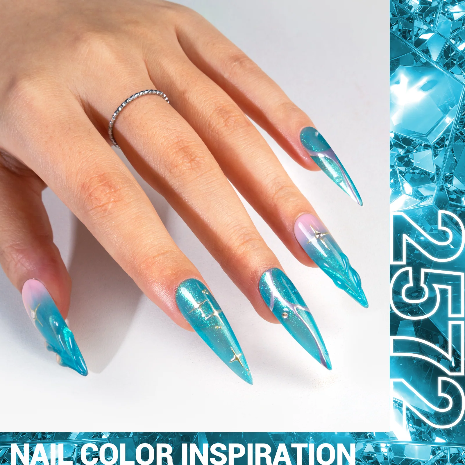 2572 Electric Turquoise Neon - TPO-Free Thick Gel Nail Polish(15ml)