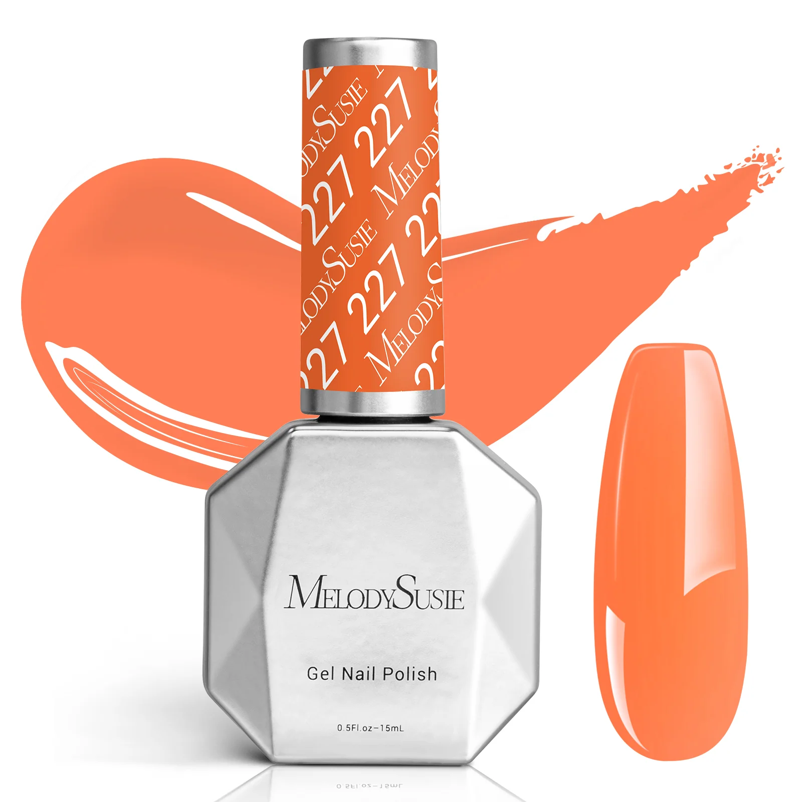 227 Light Orange - TPO-Free Faster UV Curing Gel Nail Polish 0.5 fl oz/15ml