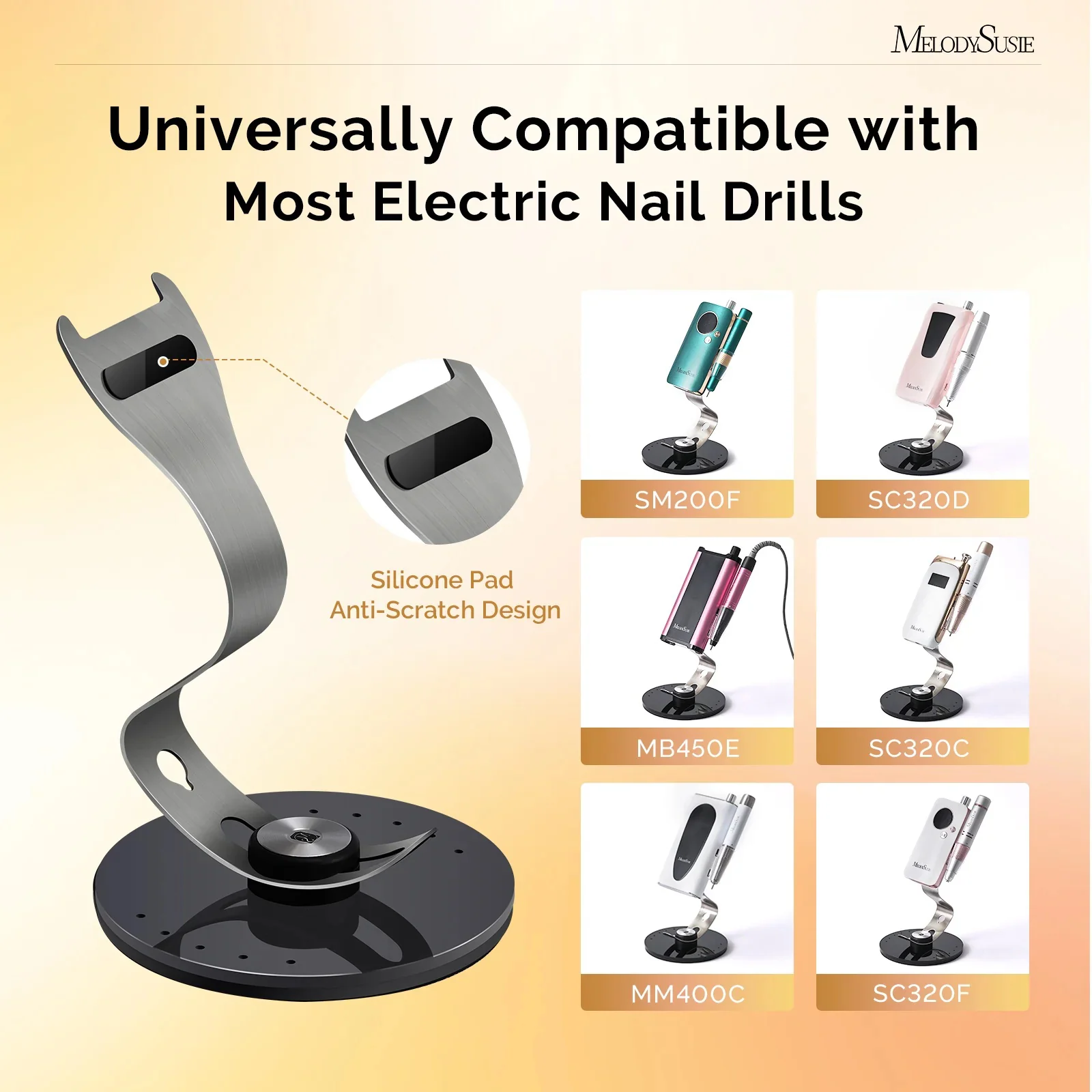 Melodysusie Nail Drill Holder with 10 Holes for 3/32 Inch Bits