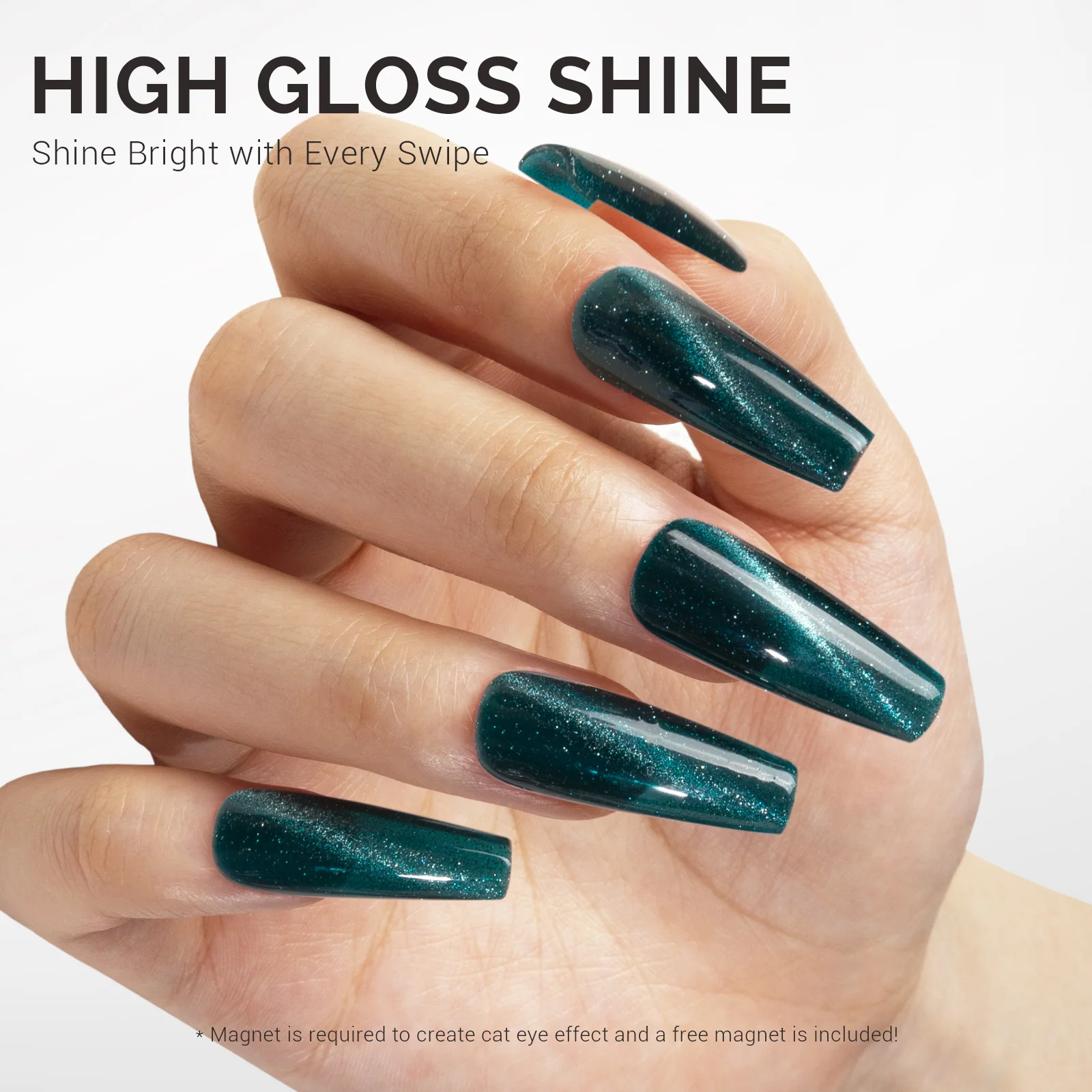 Jeweliver Paraiba Blue Cat Eye Gel Nail Polish, 0.5 fl oz/15ml C6686