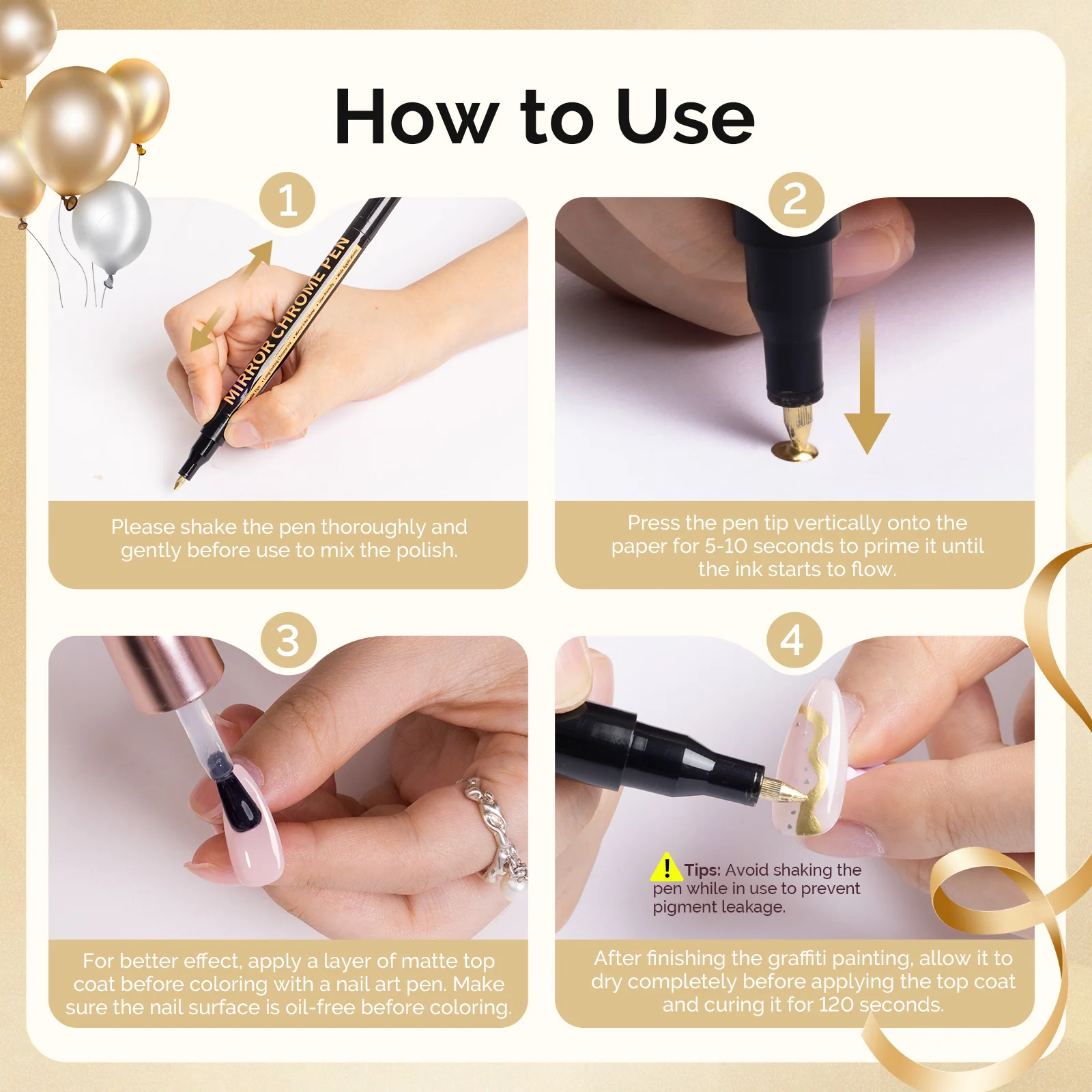 Nail Art Pens Set in 12 Colors with 0.7mm Tips