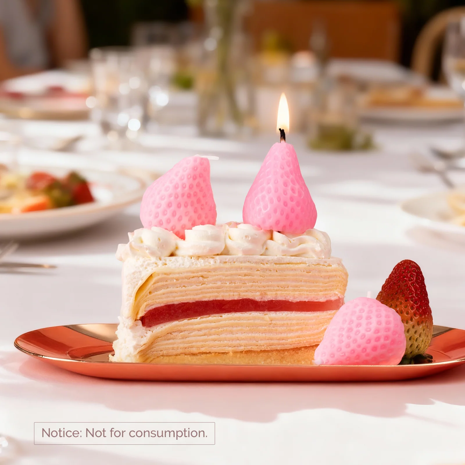 草莓造型香薰蜡烛礼品套装