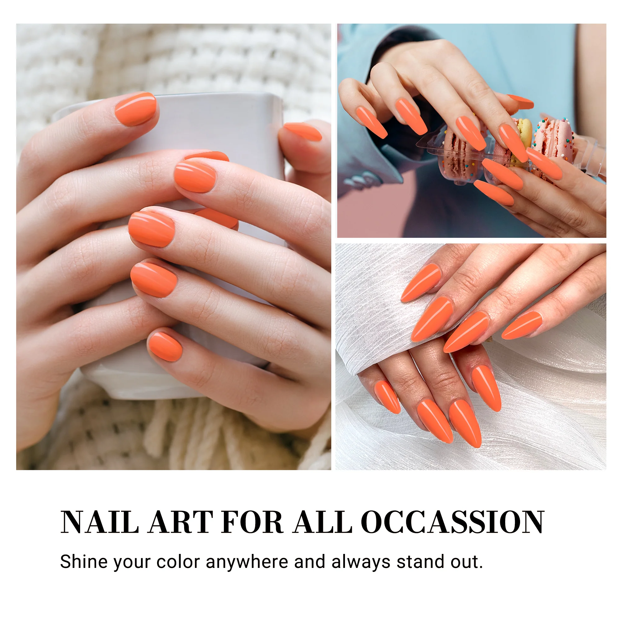 227 Blood Orange TPO-Free Thick Gel Nail Polish 15ml