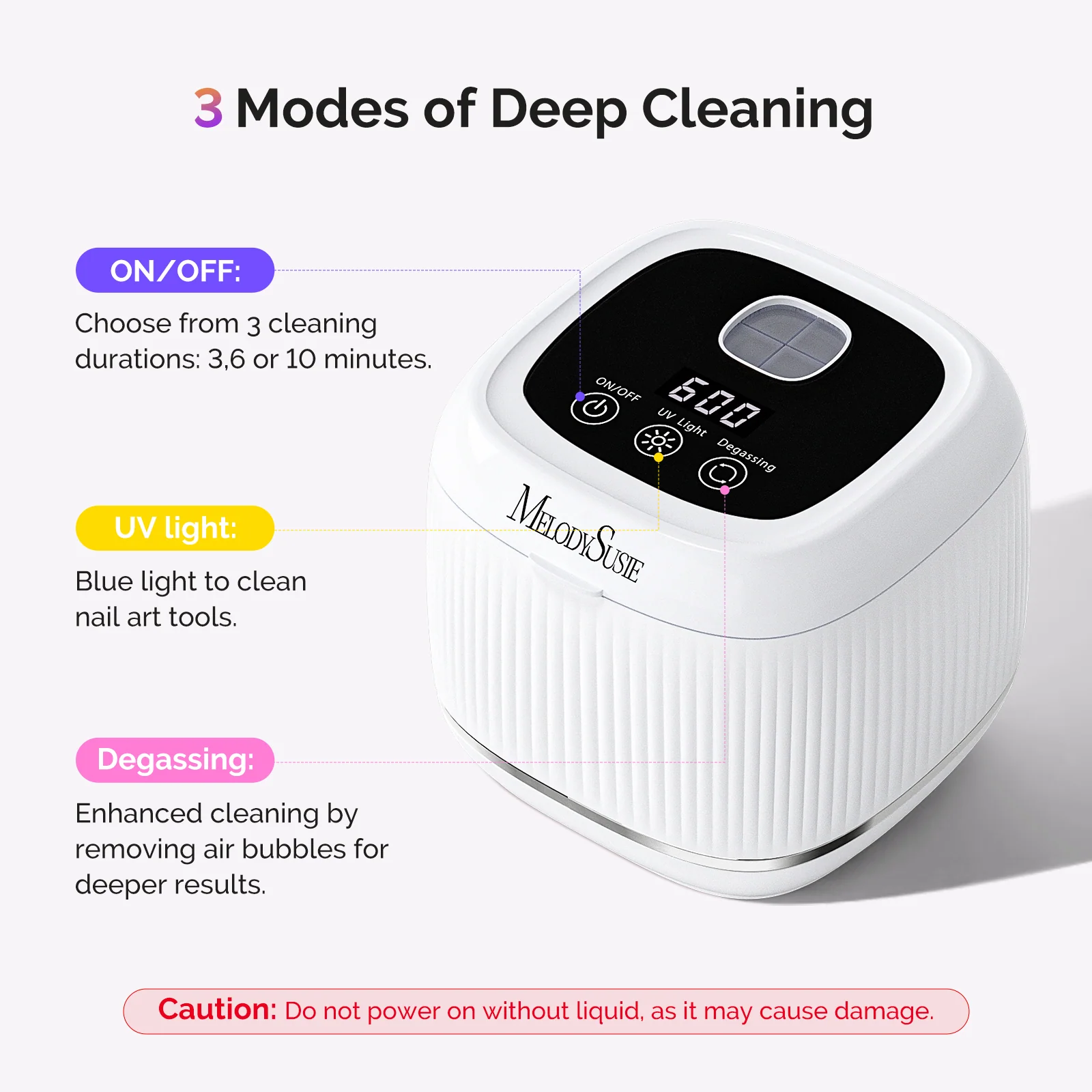 2 in 1 Ultrasonic Cleaner Machine for Manicure