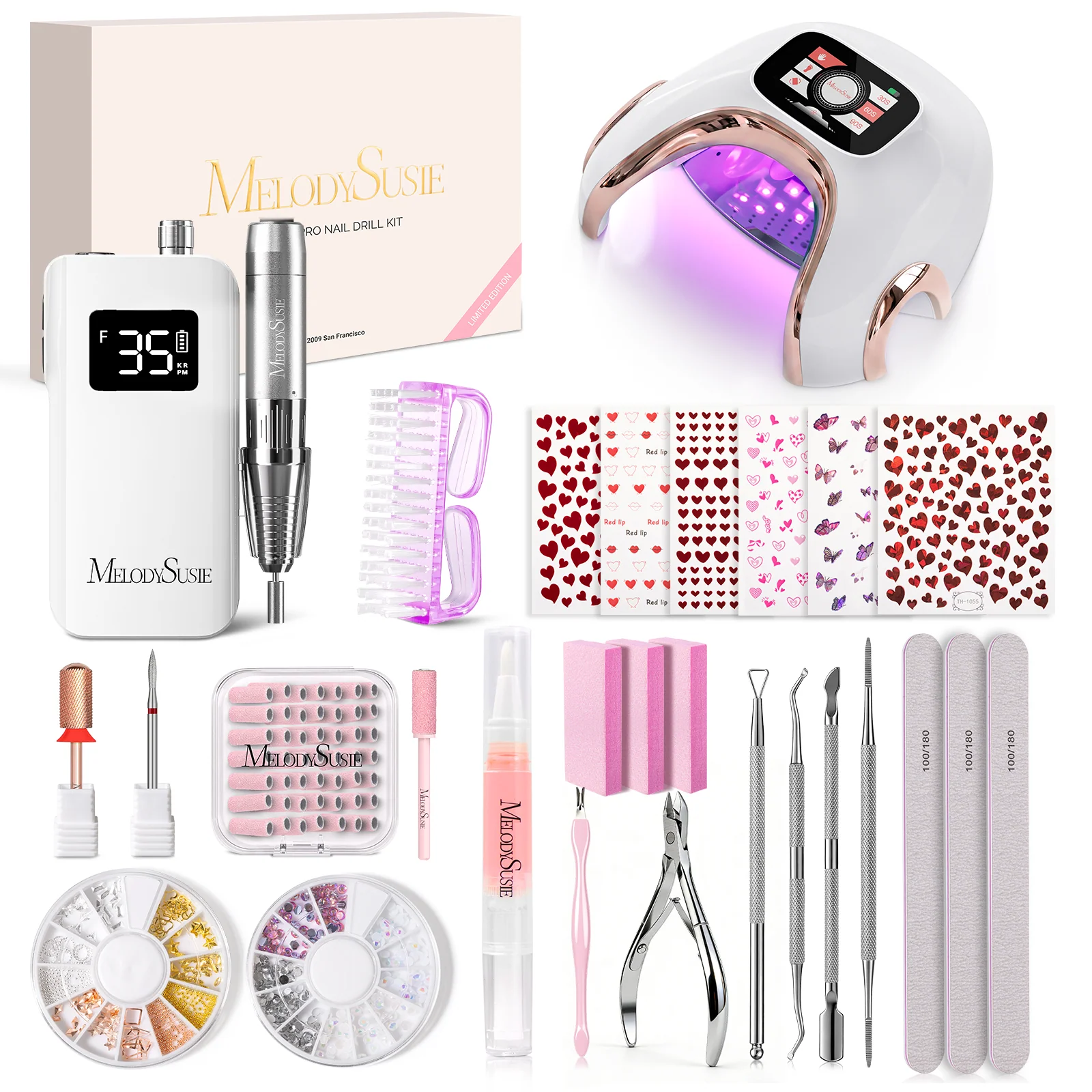 Scamander Plus (SM350A Pro) Clip-On Rechargeable 35,000RPM Nail Drill Gift Box