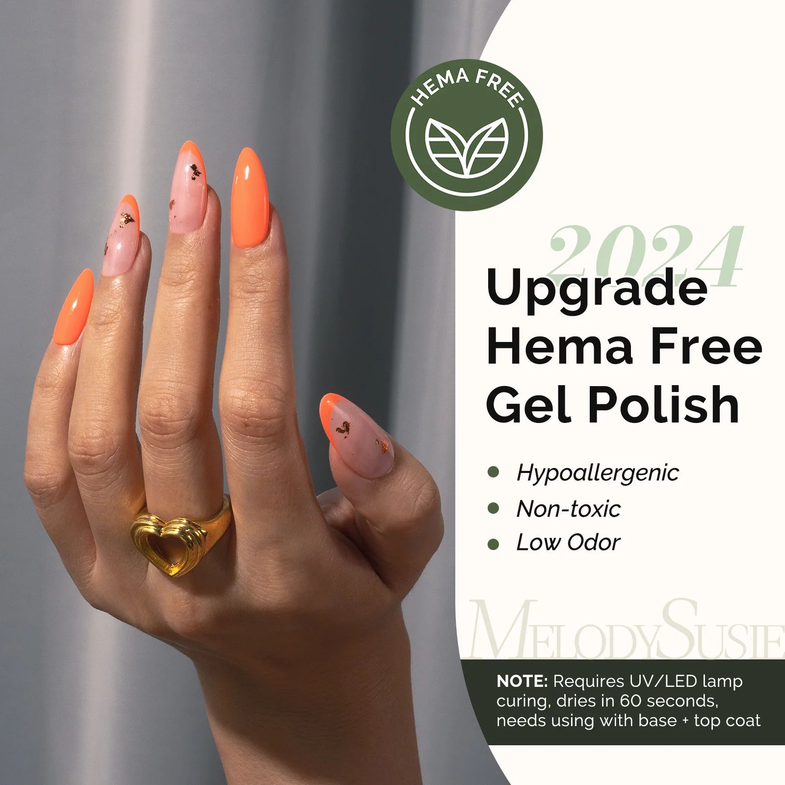 227 Blood Orange HEMA-Free Gel Nail Polish, 0.5 fl oz/15ml